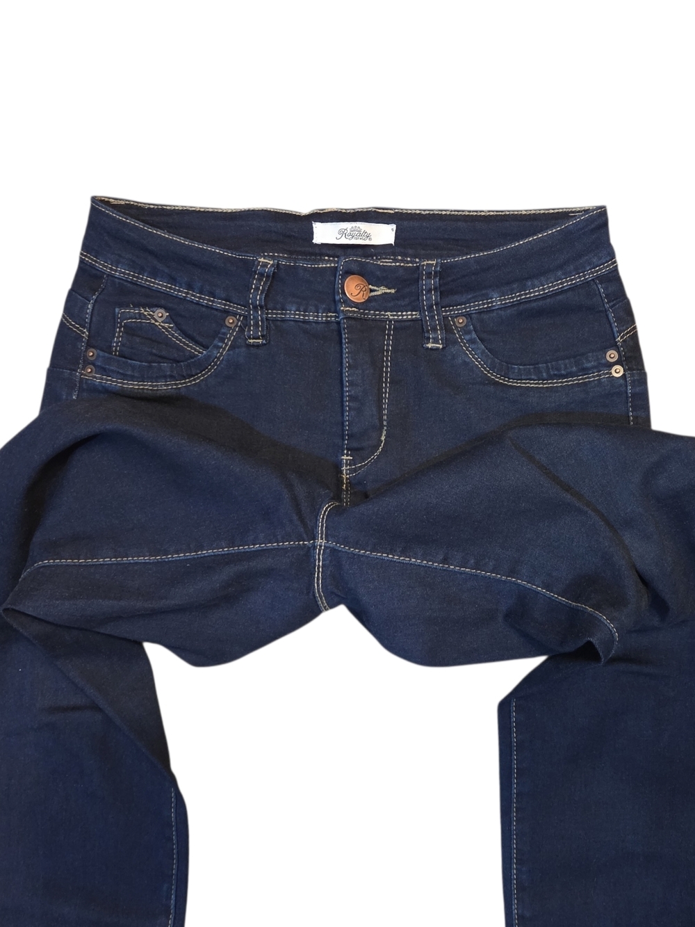 Women's Skinny Jeans in Deep Indigo - Picture 9 of 14